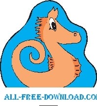 free vector Seahorse 8
