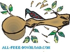 free vector Woodpecker in Tree