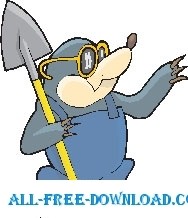 free vector Mole with Shovel
