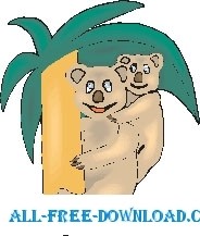 free vector Koala and Baby