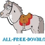 free vector Horse with Saddle