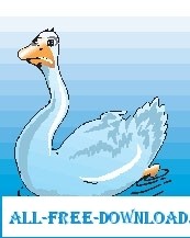 free vector Swan Scared