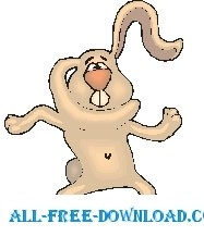 free vector Rabbit Dancing 3
