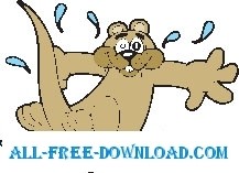 free vector Otter Splashing