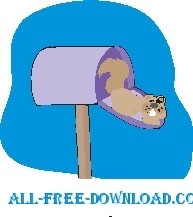 free vector Squirrel in Mailbox