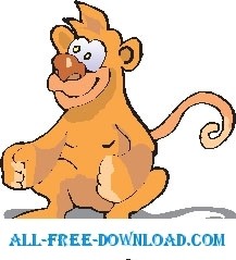 free vector Monkey Happy 2