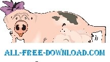 free vector Pigs Nursing