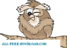 free vector Owl Winking