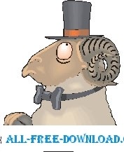 free vector Ram with Top Hat