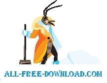 free vector Insect with Snow Shovel