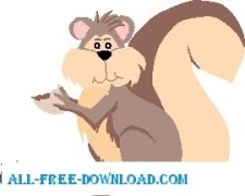 free vector Squirrel Eating Nut