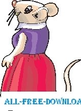 free vector Mouse Wearing Dress 1