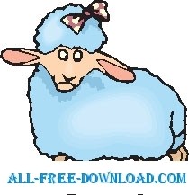 free vector Lamb with Bow