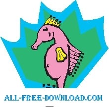 free vector Seahorse 9