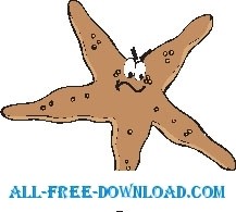 free vector Starfish Angry