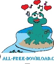 free vector Frogs in Love 2