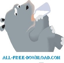 free vector Hippo Baby