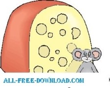 free vector Mouse and Cheese 10