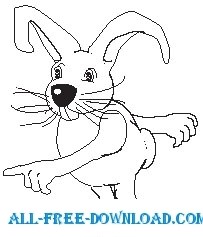 free vector Rabbit Pointing 1