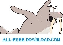 free vector Walrus Diving