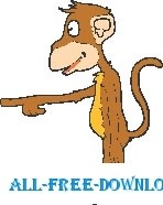 free vector Monkey Pointing