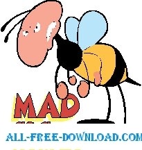 free vector Mad as a Hornet