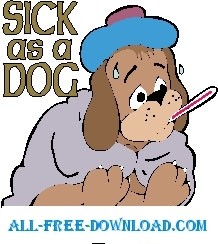 free vector Sick as a Dog