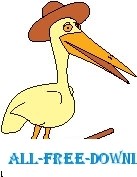 free vector Pelican Wearing Hat