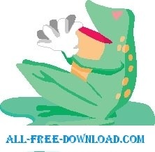 free vector Frog Clapping