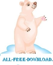 free vector Polar Bear Smiling