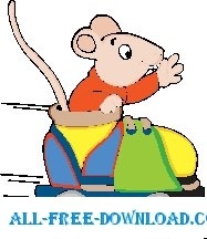 free vector Mouse in Roller Skate