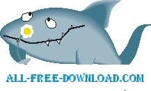 free vector Shark and Flower