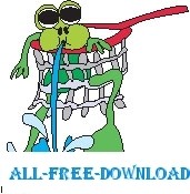 free vector Frog Stuck in Net