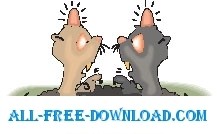 free vector Gophers Crashed