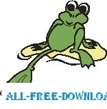 free vector Frog Testing Water