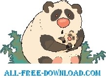 free vector Panda 3
