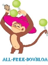 free vector Monkey with Maracas