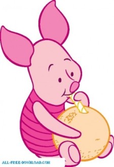 free vector Winnie the Pooh Piglet 024