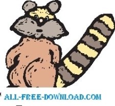 free vector Raccoon 7