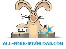 free vector Rabbit Drumming