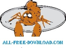free vector Lobster Sad
