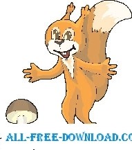 free vector Squirrel Happy