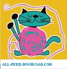 free vector Cute cat