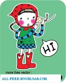 free vector Cute girl