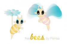 free vector Free Bees – Vector Characters