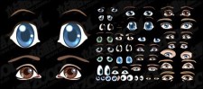 free vector Accommodates a lovely cartoon eyes vector material