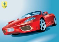 free vector Ferrari Sport Cart