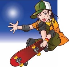 free vector Skateboarding vector 7