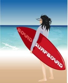 free vector Surfing sport vector 5