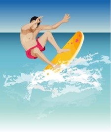 free vector Surfing sport vector 3